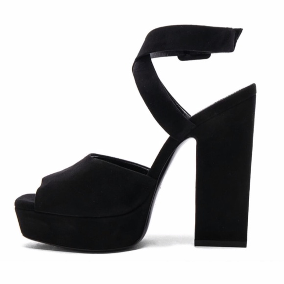 SANDALS Saint Laurent platform suede - Picture 2 of 5